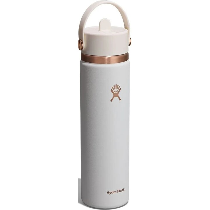 Botella Hydro Flask LE26-W24-1002 con tapón flexible ancho para pajita, 710 ml (24 oz), color blanco