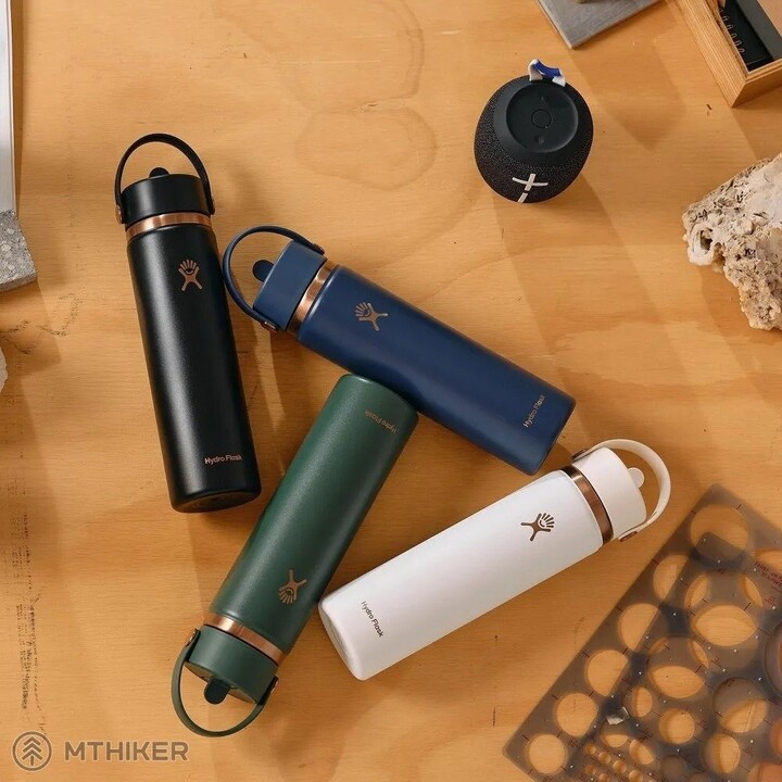 Botella Hydro Flask LE26-W24-1002 con tapón flexible ancho para pajita, 710 ml (24 oz), color blanco
