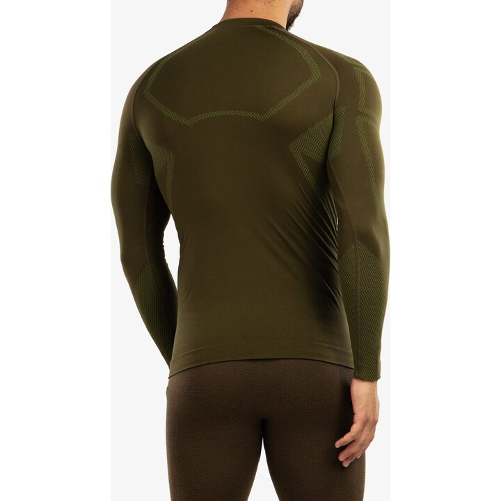 Camisa térmica de manga larga para hombre Brubeck Ranger Protect, color caqui, talla M