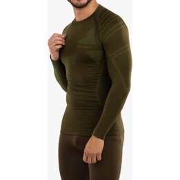 Brubeck Ranger Protect Mens Thermal Long-Sleeve Shirt, Khaki, S