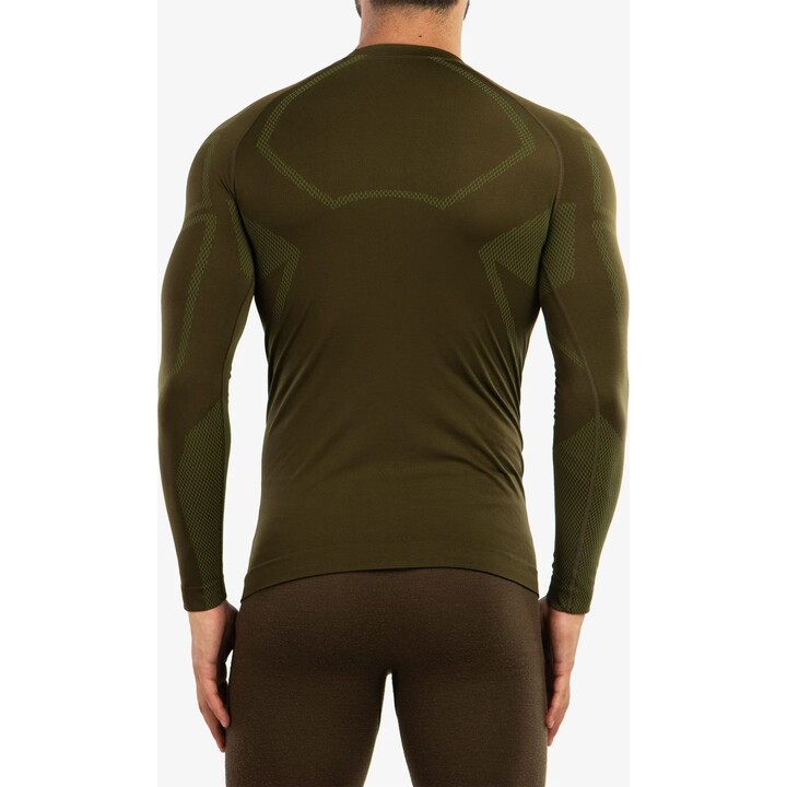 Brubeck Ranger Protect Herren-Thermoshirt mit langen Ärmeln, Khaki, S