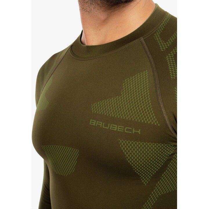 Camisa térmica de manga larga para hombre Brubeck Ranger Protect, color caqui, talla S