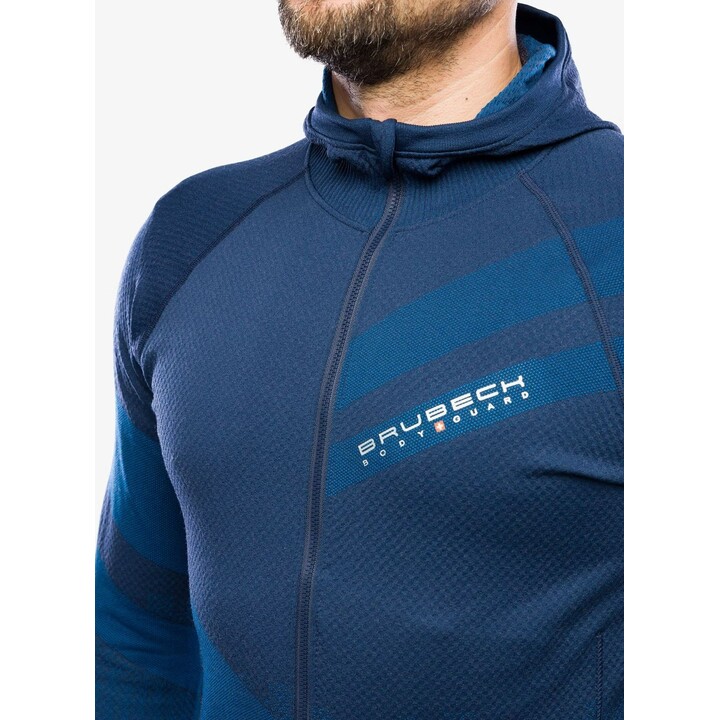 Sudadera térmica con cremallera para hombre «Brubeck Thermo Wool» de Pustelnik, 354414, azul marino, talla L