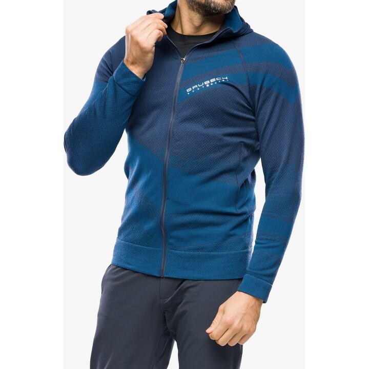 Sudadera térmica con cremallera para hombre «Brubeck Thermo Wool» de Pustelnik 354400, azul marino, XL