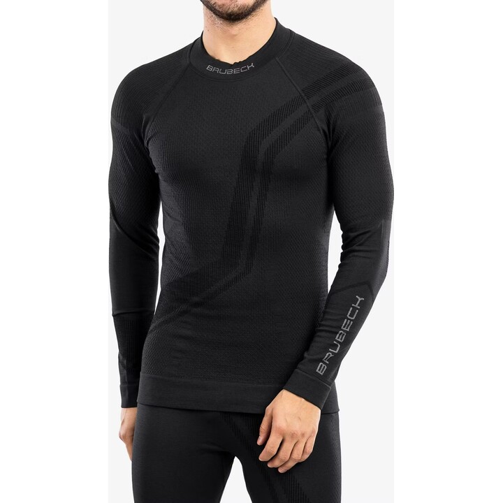 Sudadera térmica de lana merina «Brubeck Thermo Wool» de Pustelnik 481655 para hombre, negra, talla L