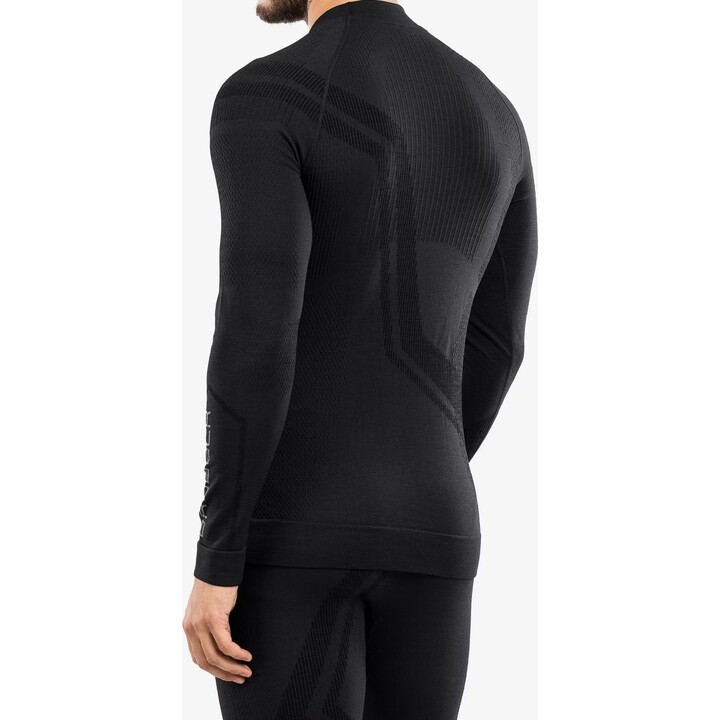 Sudadera térmica de lana merina «Brubeck Thermo Wool» de Pustelnik 481655 para hombre, negra, talla L