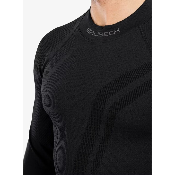 Sudadera térmica de lana merina «Brubeck Thermo Wool» de Pustelnik 481655 para hombre, negra, talla L