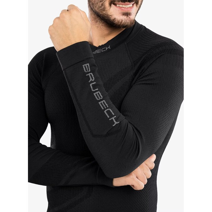 Sudadera térmica de lana merina «Brubeck Thermo Wool» de Pustelnik 481655 para hombre, negra, talla L