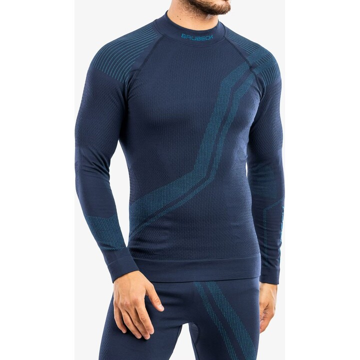 Sudadera térmica de lana merina «Brubeck Thermo Wool» de Pustelnik, 481384, para hombre, azul marino, talla L