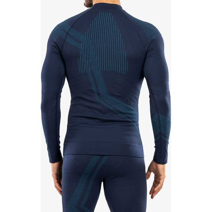 Sweat-shirt thermique en laine mérinos « Brubeck Thermo Wool » de Pustelnik 481384 pour homme, bleu marine, taille L