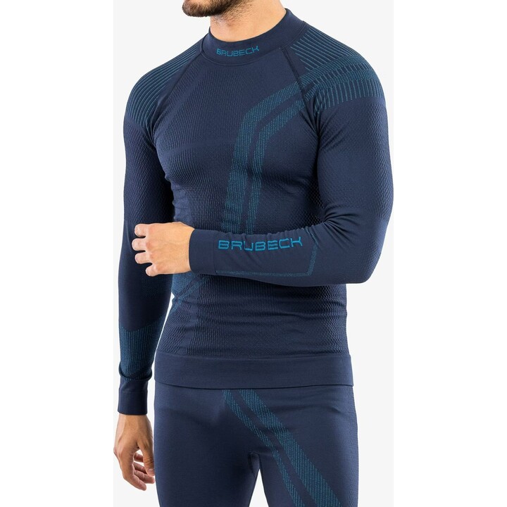 Sudadera térmica de lana merina «Brubeck Thermo Wool» de Pustelnik, 481384, para hombre, azul marino, talla L