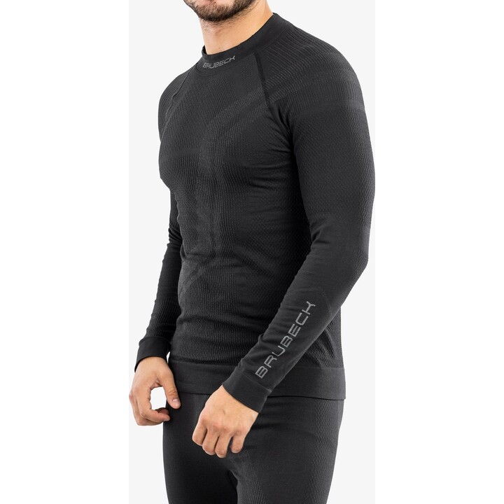 Brubeck Thermo Wool by Pustelnik 481545 Mens Merino Thermal Sweatshirt, Graphite, L