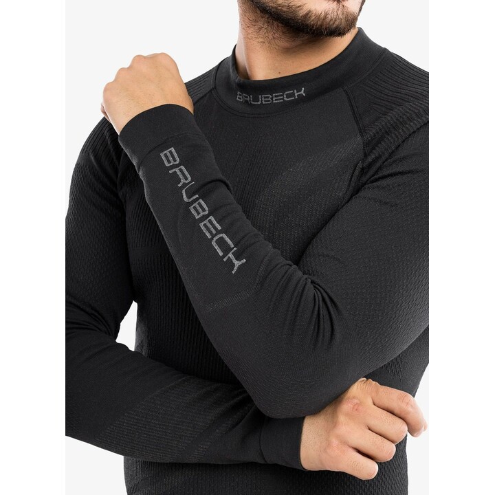 Sweat-shirt thermique en laine mérinos pour homme « Brubeck Thermo Wool » de Pustelnik, référence 481545, couleur graphite, tail