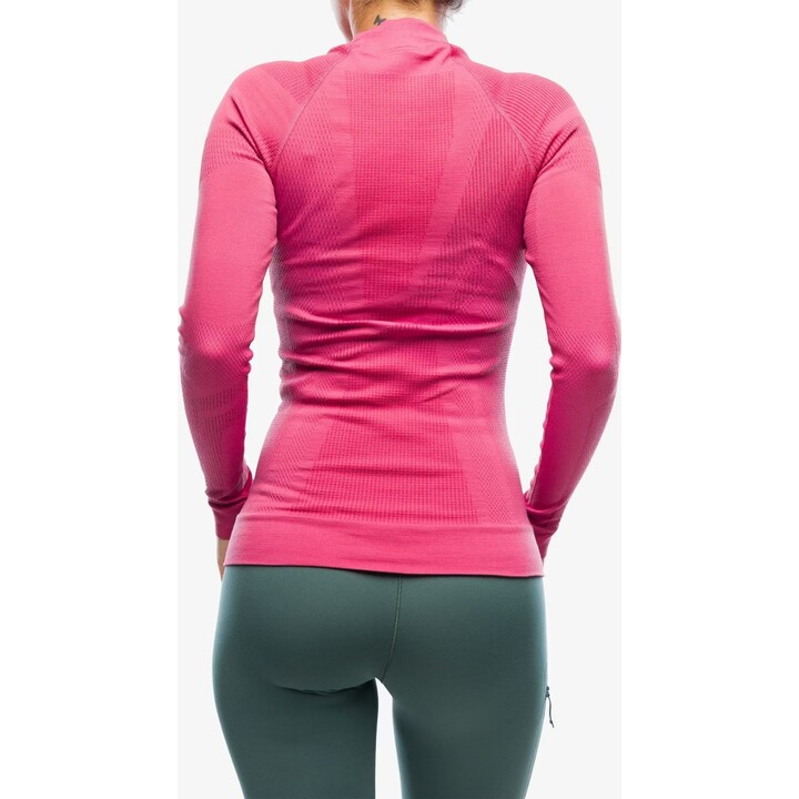 Brubeck Thermo Wool by Pustelnik 481938 Womens Merino Thermal Sweatshirt, Raspberry, S