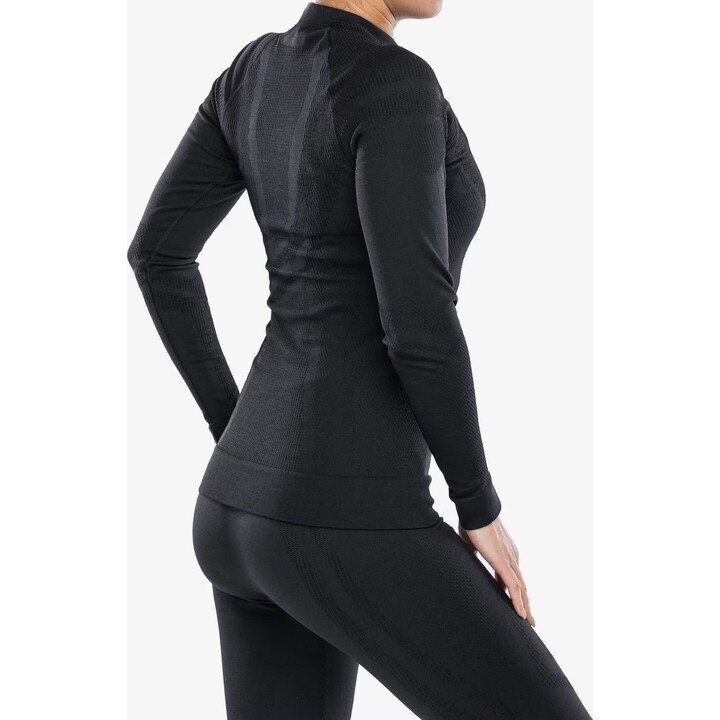 Brubeck Thermo Wool by Pustelnik 481879 Womens Merino Thermal Sweatshirt, Black, S
