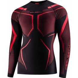 Brubeck Dry LS 727873 Mens Long-Sleeve Thermoactive Shirt, Black/Red, M