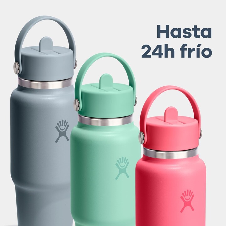 Botella de viaje Hydro Flask 727335 con tapón para pajita ancha, 946 ml (32 oz), azul Capri