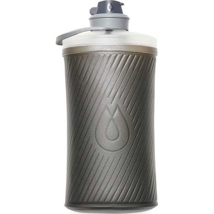 Botella de agua flexible HydraPak Flux 437344 de 1,5 l, color gris mamut