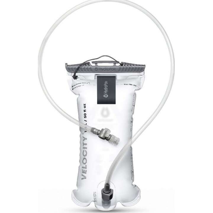 HydraPak Velocity 693378 Mochila de hidratación con depósito de 1,5 l, transparente