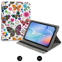 Custodia Subblim Trendy con farfalle per tablet da 9,6" a 11".