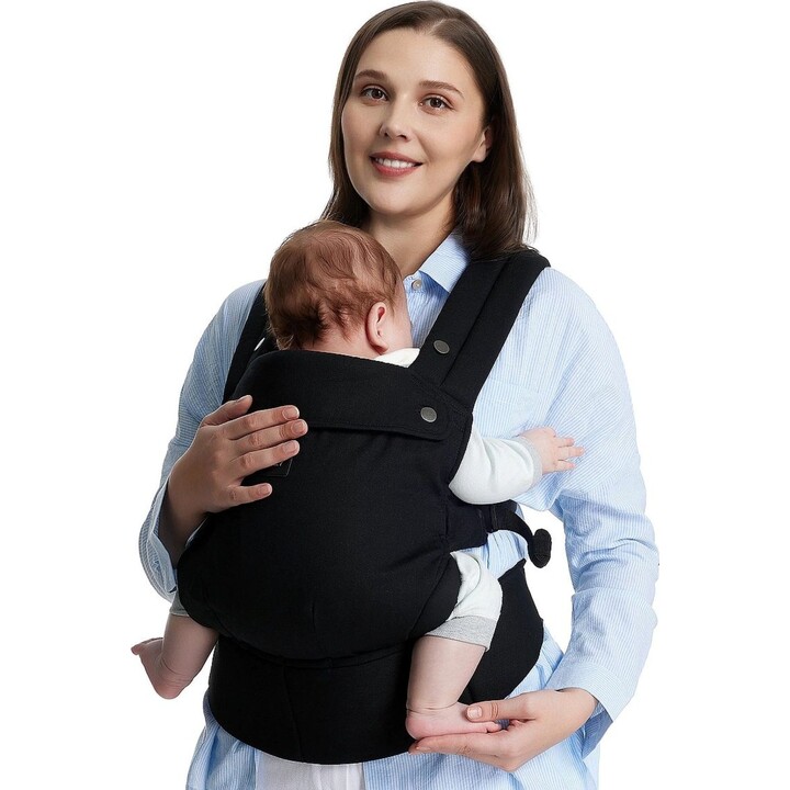 Mochila portabebés Momcozy Pure Hug 40967026, de algodón negro