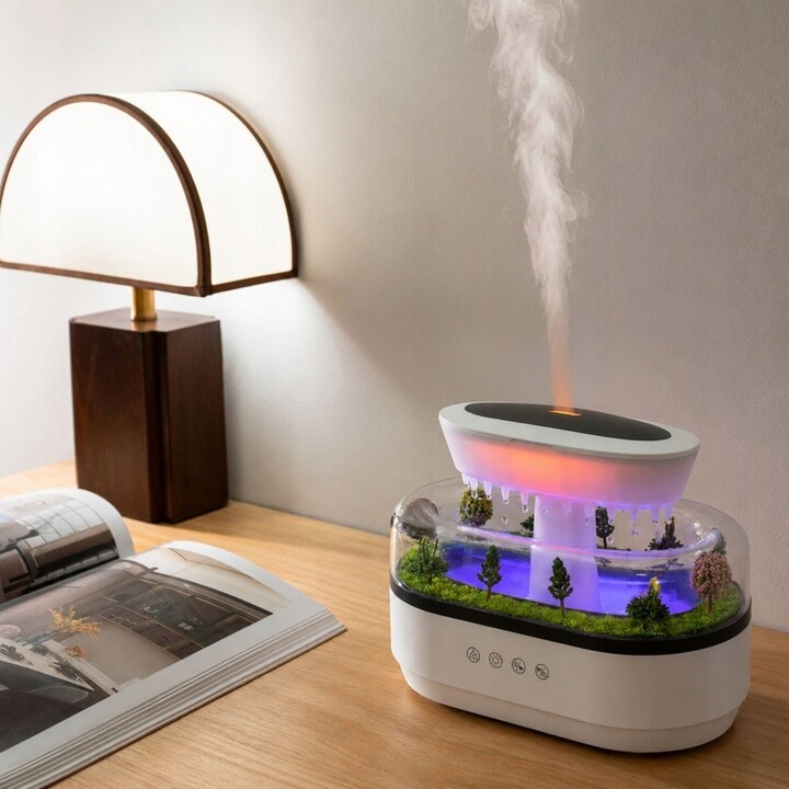 31093 Humidificador «Rain Cloud» con difusor de aromas y luz LED