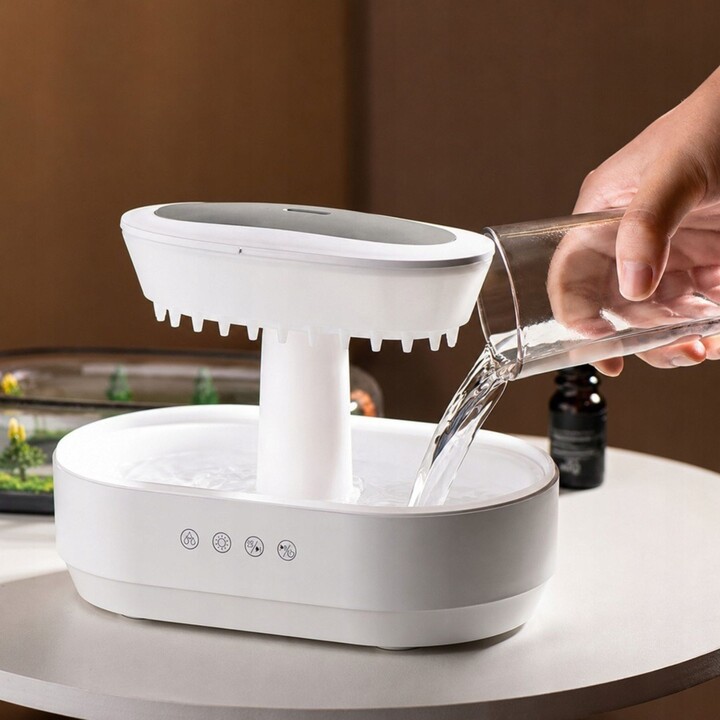 31093 Humidificador «Rain Cloud» con difusor de aromas y luz LED