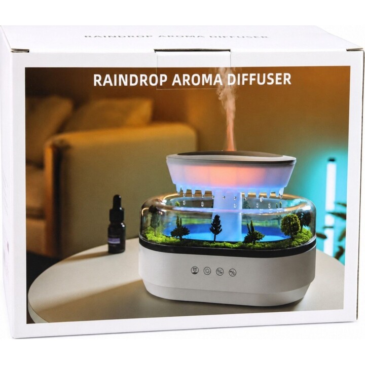 31093 Humidificador «Rain Cloud» con difusor de aromas y luz LED