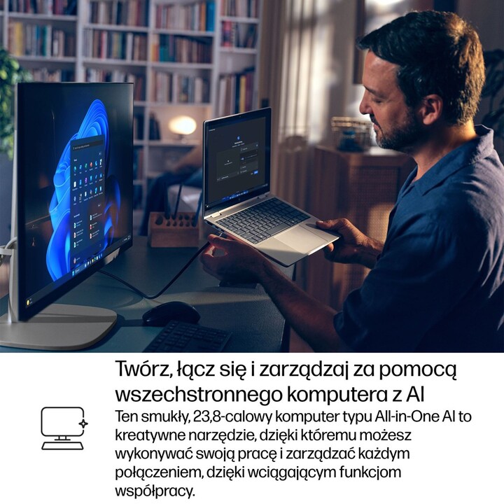 HP Elite Studio 8 AiO G1i Ultra 7 265 23.8"FHD 250nits IPS LBL AG 16GB DDR5 5600 SSD1TB Gráficos Intel Cam5MP W11Pro 3Y OnS