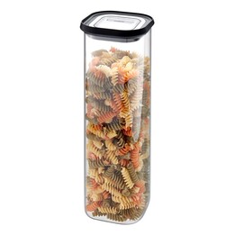 Recipiente retangular GEFU PANTRY 2,5 L Preto, Transparente 1 unidade