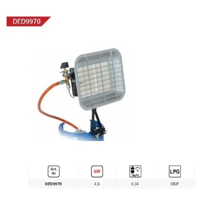 DEDRA DED9970 Electric Heater Silver 4600 W