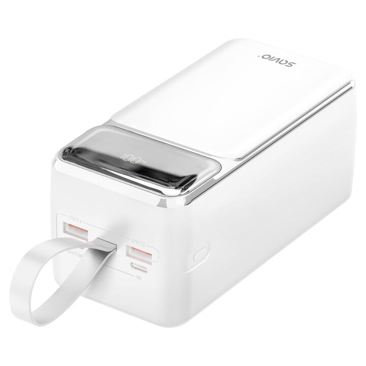 Savio BA-15 External Battery Lithium Polymer 50000 mAh White