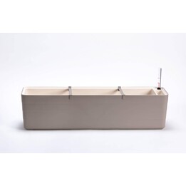 URBALIVE BERBERIS Jardinière à arrosage automatique rectangulaire 80 x 20 cm, gris clair