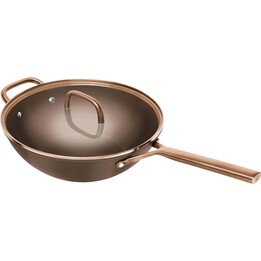 Wok ZWILLING MILANO con coperchio, 30 cm, marrone
