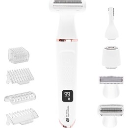 Rio SHTR-EU/1.3 Go Smooth 4 em 1 Depilador Feminino e Aparador de Pelos da Área do Biquíni, Branco
