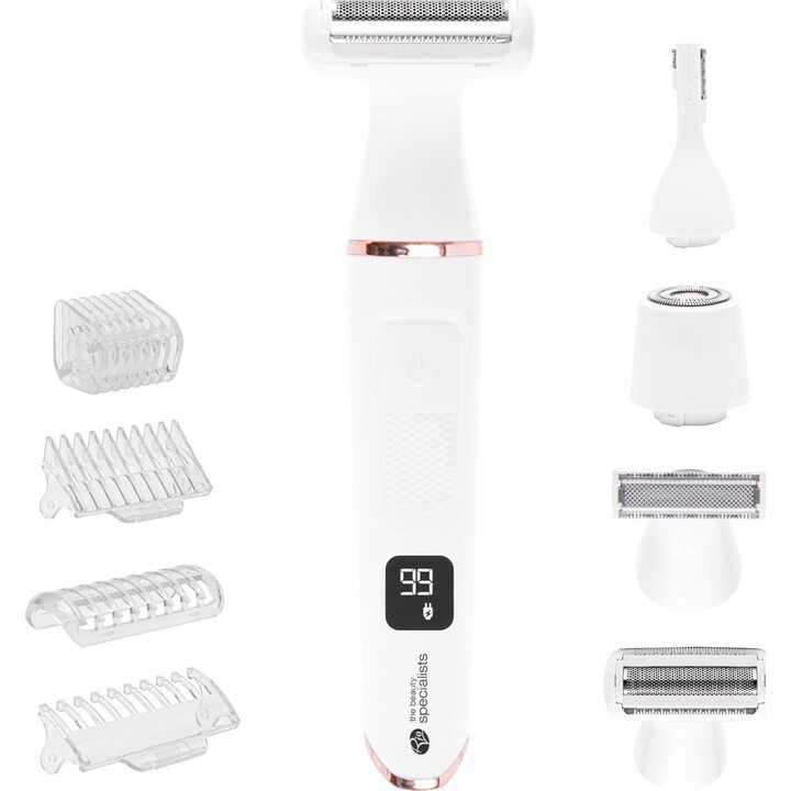 Rio SHTR-EU/1.3 Go Smooth 4 em 1 Depilador Feminino e Aparador de Pelos da Área do Biquíni, Branco
