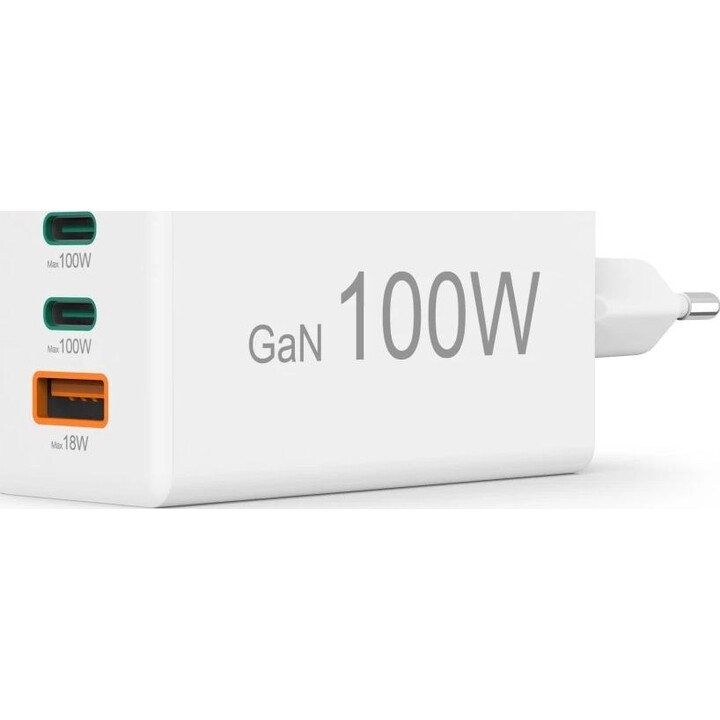Hama 00125140 charger 100W GaN PD QC 2× USB-C 1× USB-A