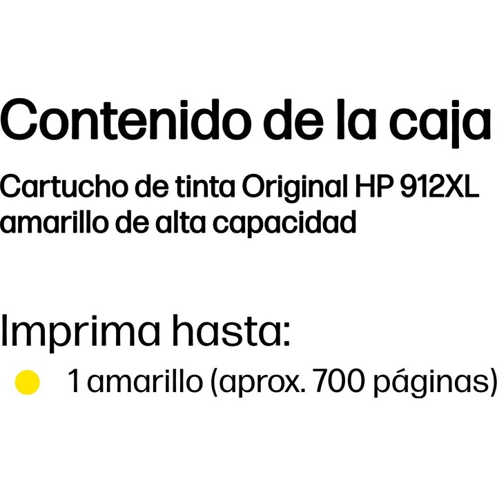 Tinta amarela HP 912XL