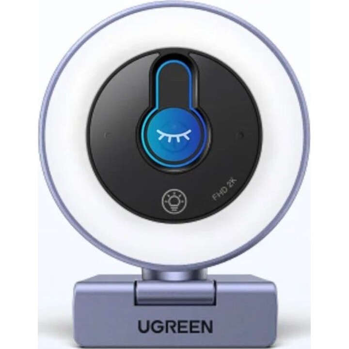 Kamera internetowa Ugreen CM910, 2K, 30FPS, USB, oświetlenie LED, wbudowany mikrofon