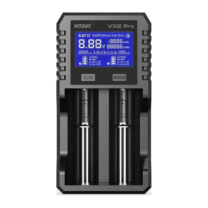 Conjunto de carregador de bateria 3,7V/1,5V/1,2V VX2PROSET