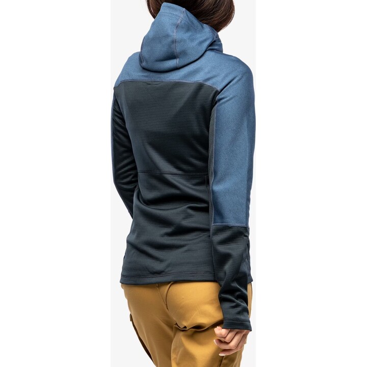 Chaqueta polar Fjällräven Abisko Trail para mujer, azul marino oscuro/azul índigo