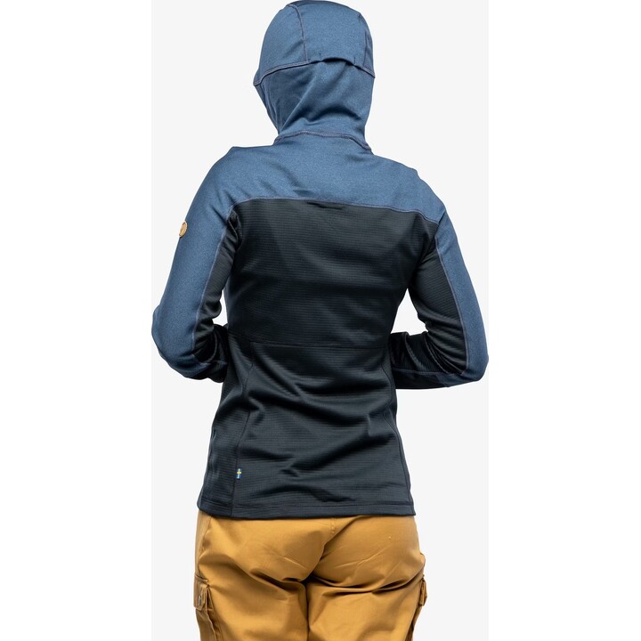 Veste polaire Fjällräven Abisko Trail pour femme, bleu marine foncé/bleu indigo