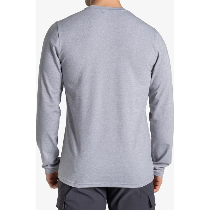 Craghoppers NosiLife Abel LS T-Shirt, Soft Grey Marl, Größe L
