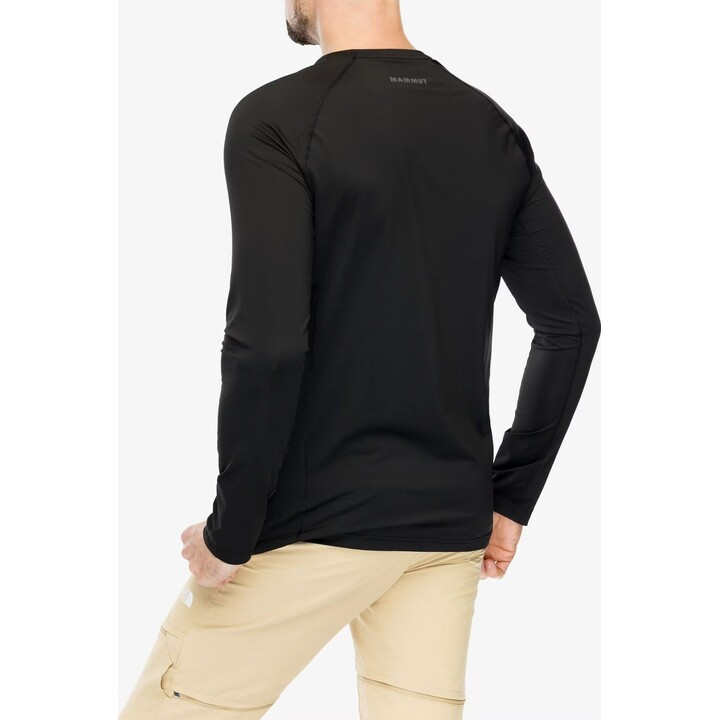 Camiseta de forro polar de manga larga Mammut Selun FL Logo, negra, talla L