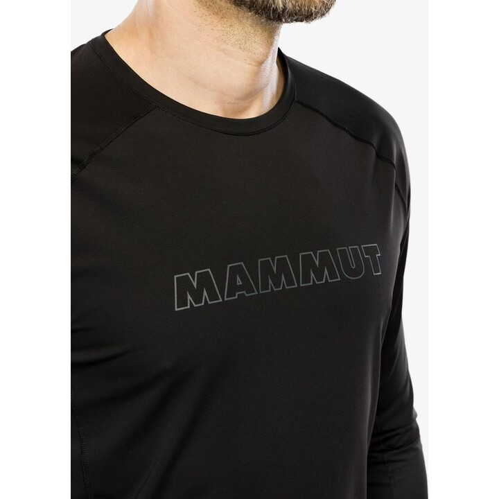 Camiseta de forro polar de manga larga Mammut Selun FL Logo, negra, talla L
