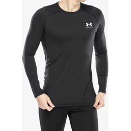 Under Armour ColdGear Armour Fitted Crew Langarm-Shirt Schwarz/Weiß