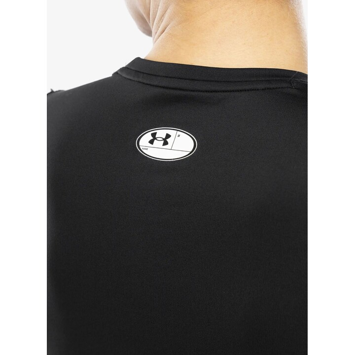 Camiseta de manga larga ajustada Under Armour ColdGear Armour, negro/blanco