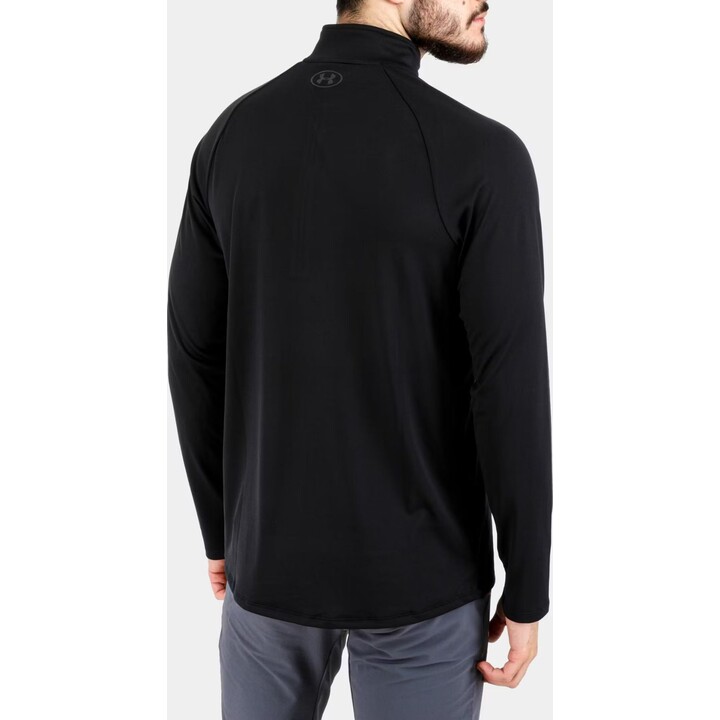 Camiseta de manga larga con media cremallera Under Armour Tech 2.0 para hombre, color negro