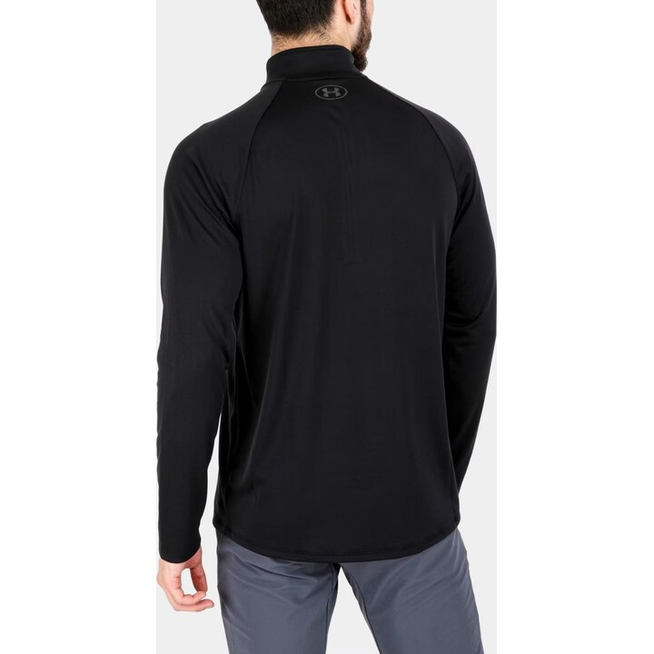 Camiseta de manga larga con media cremallera Under Armour Tech 2.0 para hombre, color negro
