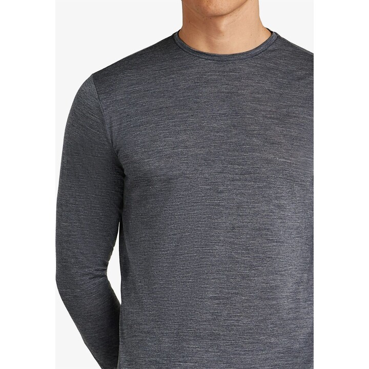 Camiseta de manga larga Icebreaker Merino 125 Cool-Lite Sphere III, color azul marino oscuro jaspeado, talla L